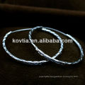 s925 pure silver plating platinum earrings findings bulk hoop earrings